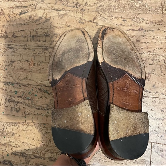 Mezlan Noci Brown Leather Split Toe Oxfords Sz 9 - Picture 6 of 6